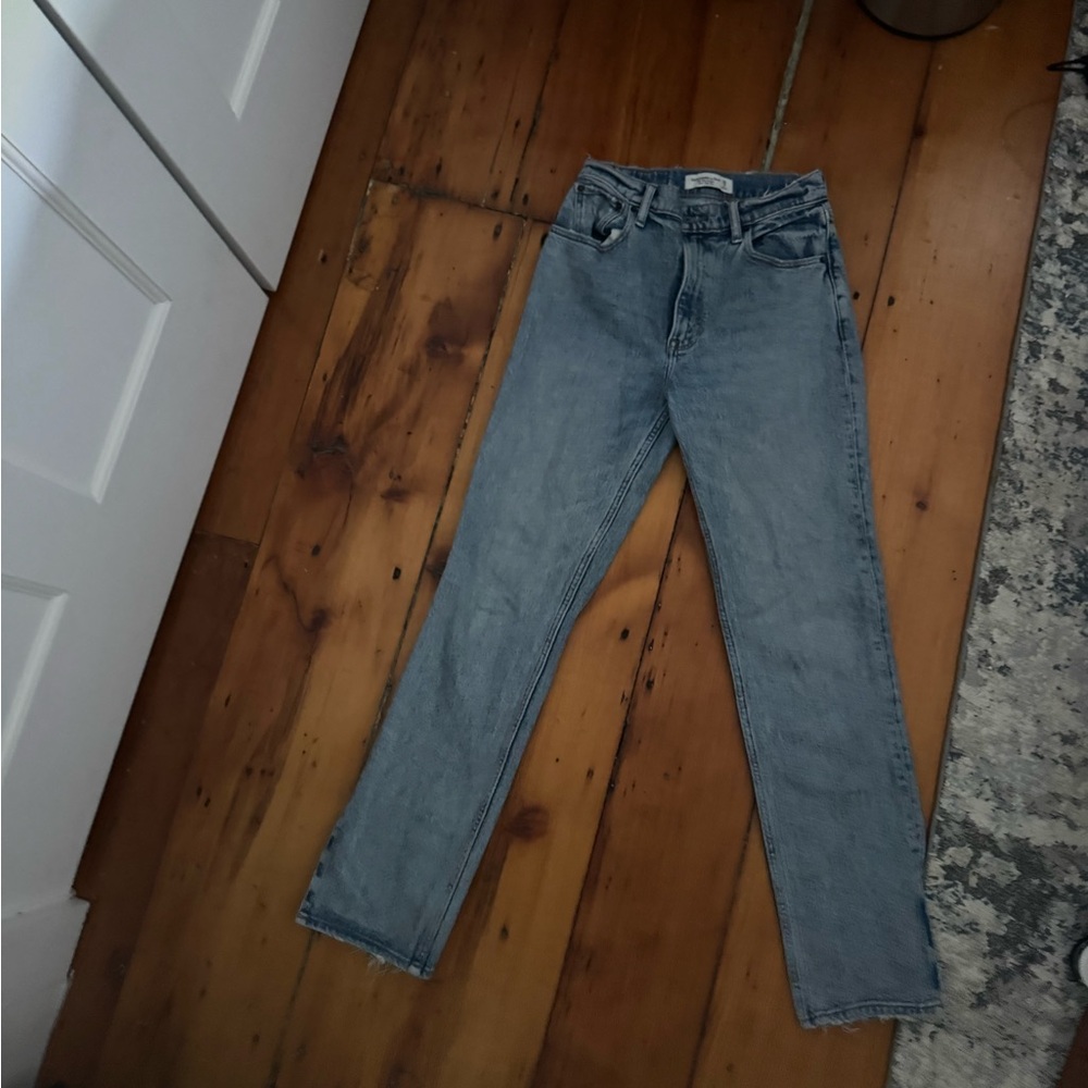 90s straight ultra high rise jeans Abercrombie and fitch